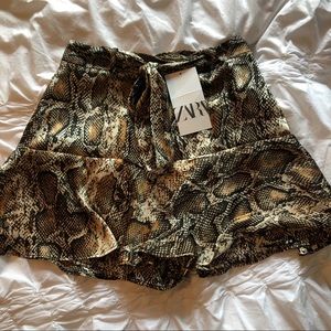 Zara snake skin mini skirt